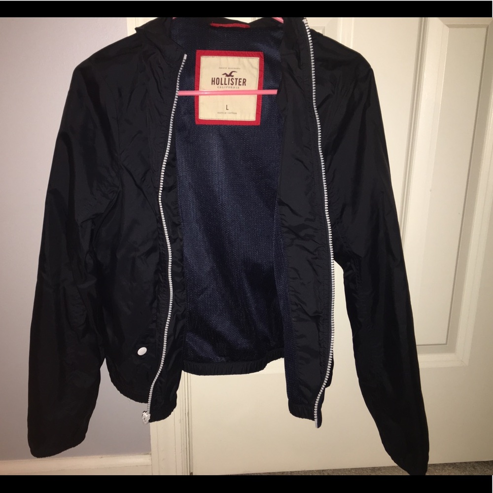 Navy Hollister Rain Jacket